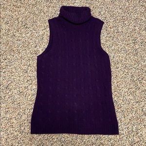 Cashmere purple sweater vest
